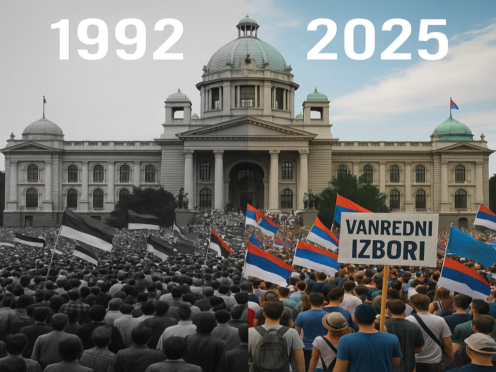 Vidovdan protest 2025 , AI 