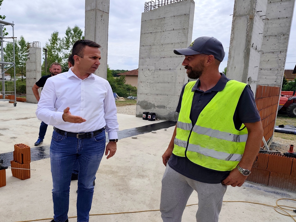 obilazak radova na proširenju vrtića u Mionici