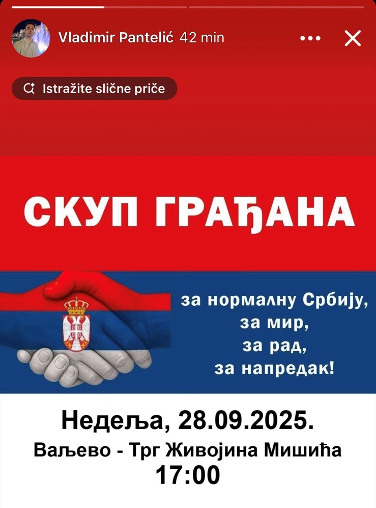 Najava nedeljnog skupa