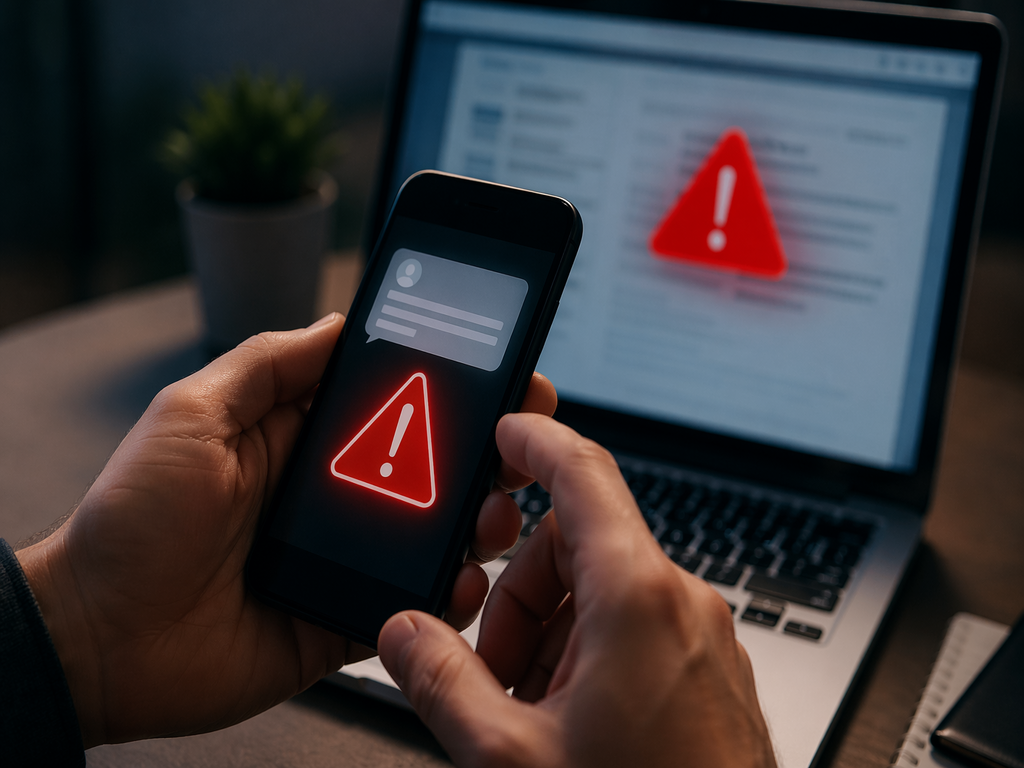 upozorenje na lažni SMS, AI 